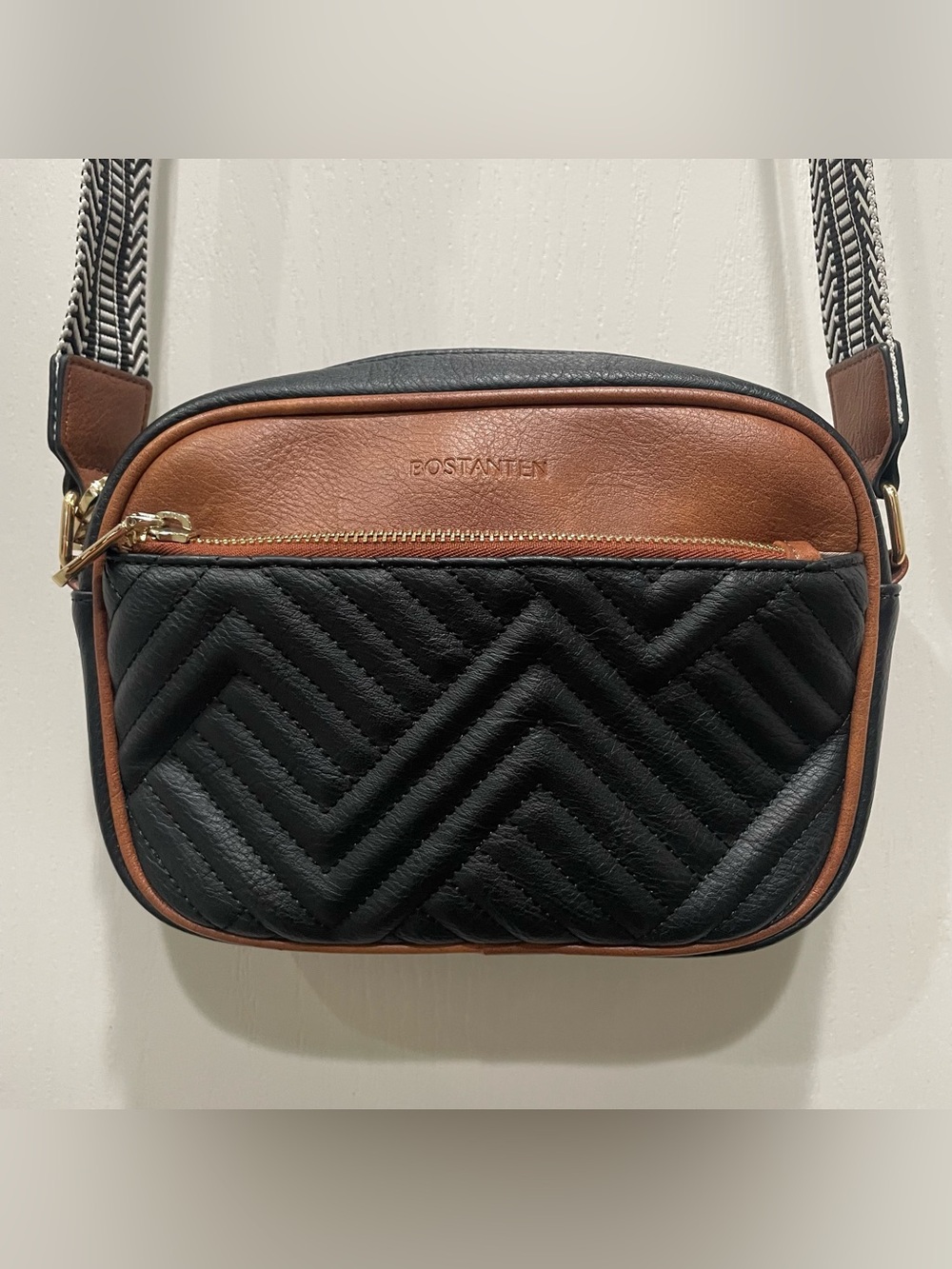 BOSTANTEN Quilted Crossbody Bag Vegan Leather Travel Resortwear Boho Festival - Picture 10 of 13